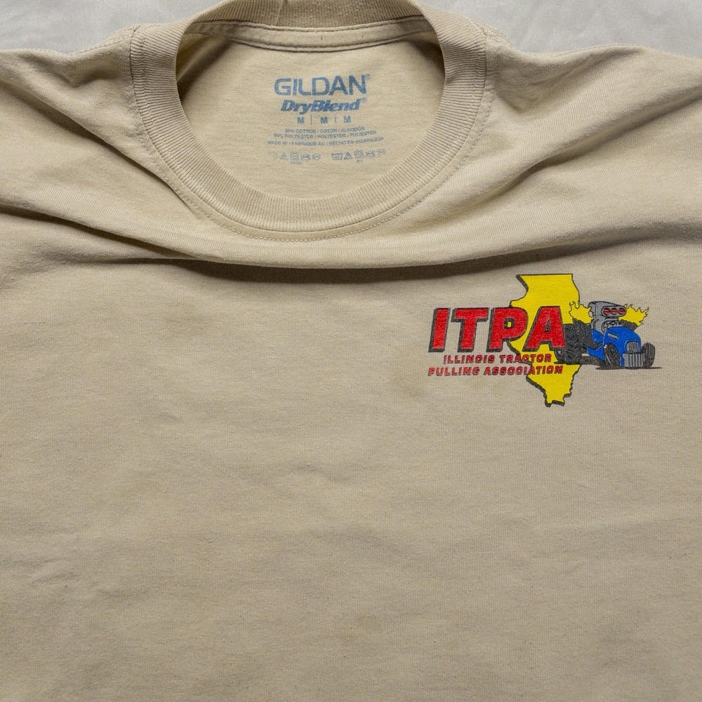 Vintage Y2k ITPA Tractor Pulling Shirt M Race Car Graphic Illinois Event Tee - Picture 4 of 10